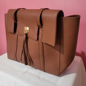 Brown Shoulder Bag with Tassel